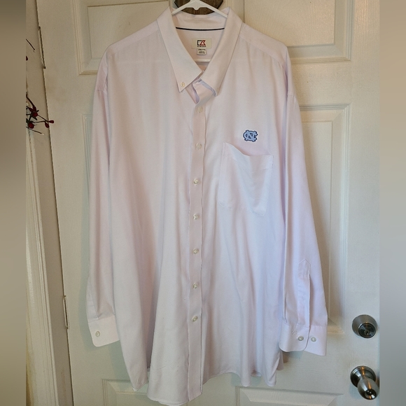 (1100) Cutter & Buck Men's Classic Long Sleeve Dress Shirt, UNC, Size: 3XT - Picture 1 of 11